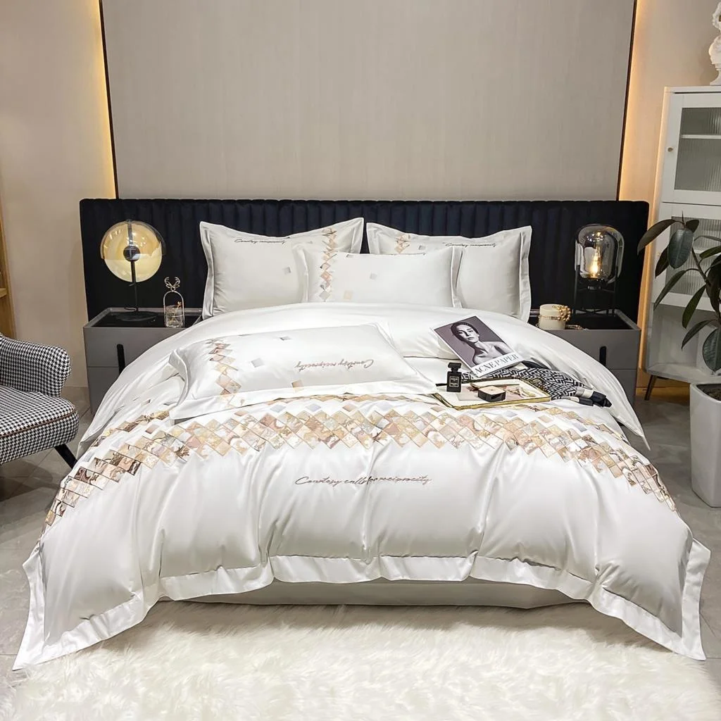 High end Egyptian Cotton Chinese Embroidery Bedding Set Queen Size King Size Duvet Cover Bed Sheet Pillow Cover 
High end Egyptian Cotton Chinese Embroidery Bedding Set Queen Size King Size Duvet Cover Bed Sheet Pillow Cover