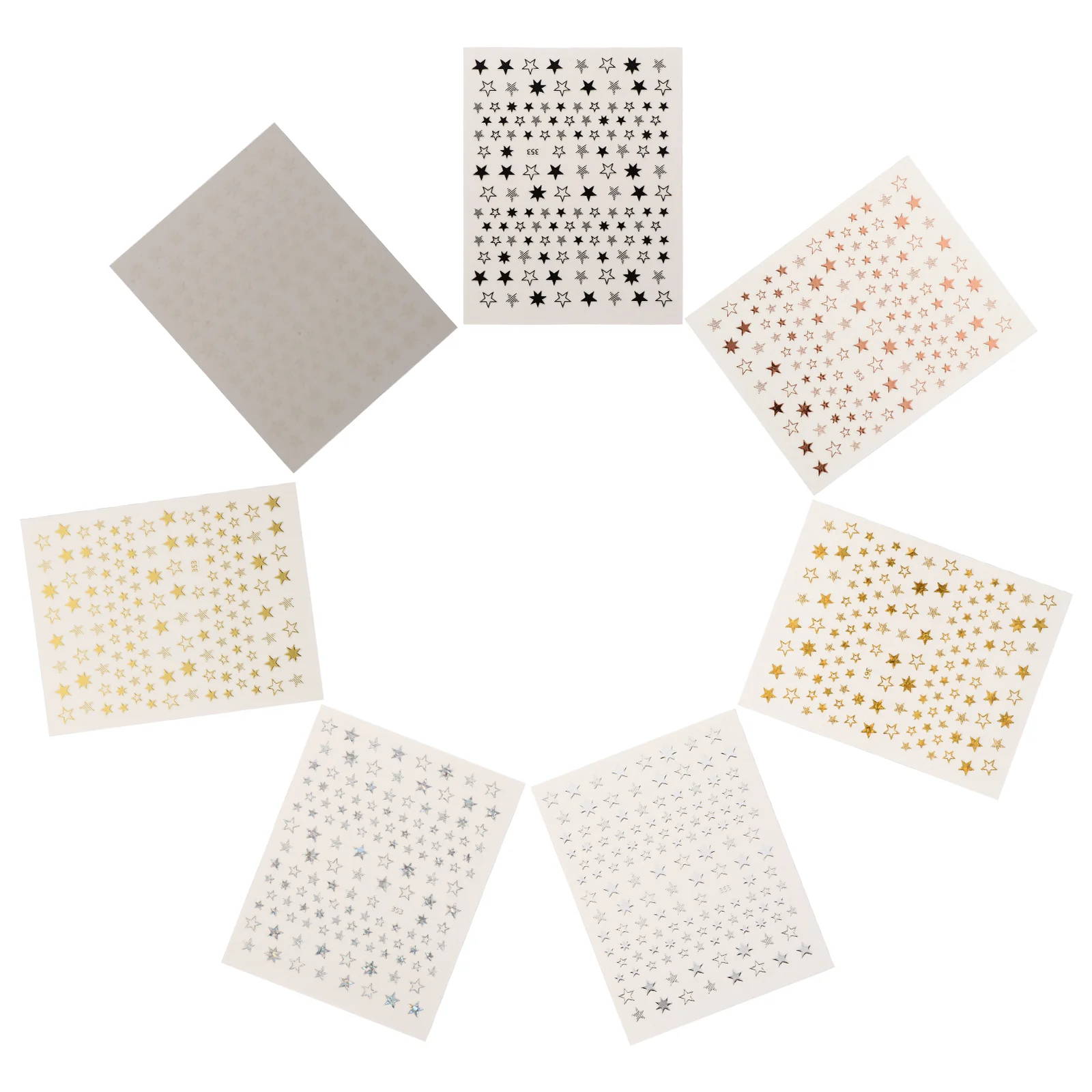 7pcs Decorative Nail Art Stickers Manicure Ornaments Chic Star Fingernail Decals
7pcs Decorative Nail Art Stickers Manicure Ornaments Chic Star Fingernail Decals