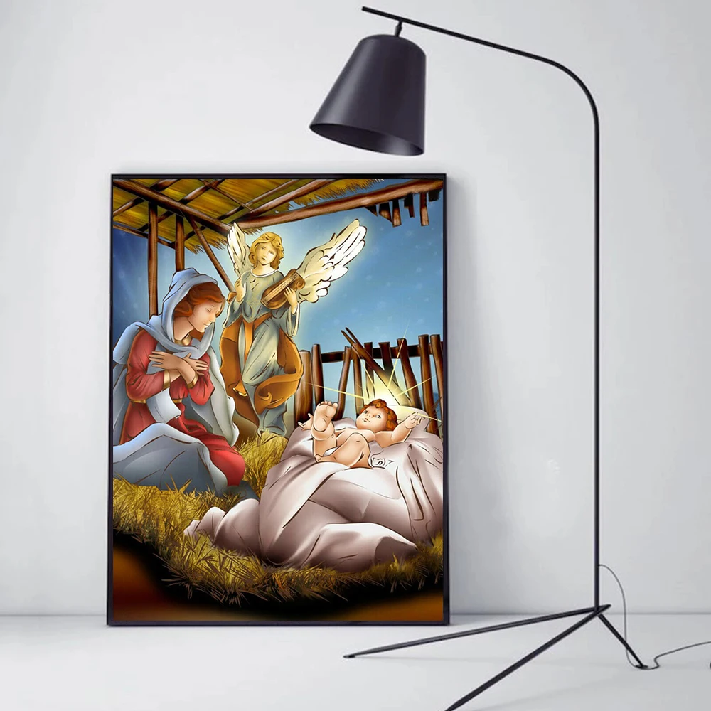 HUACAN Cross Stitch Religion Kits Needlework For Full Printing Canvas 11CT DIY Home Decoration Embroidery Portrait 36x46cm
HUACAN Cross Stitch Religion Kits Needlework For Full Printing Canvas 11CT DIY Home Decoration Embroidery Portrait 36x46cm