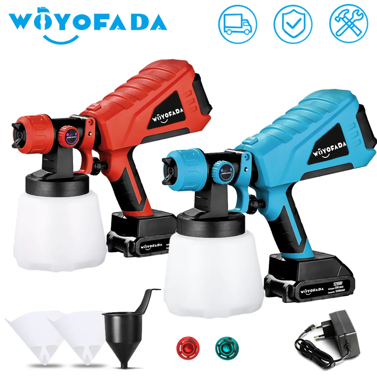 Cordless Electric Spray Gun 3Nozzle Flow Control Airbrush Painting Electric High Pressure Airbrush Tools For Makita 18V Battery
Cordless Electric Spray Gun 3Nozzle Flow Control Airbrush Painting Electric High Pressure Airbrush Tools For Makita 18V Battery