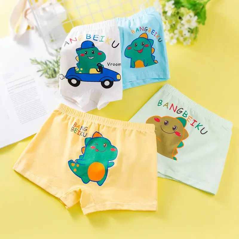 

4pc/Lot Children's Cute Cartoon Boys Pure Cotton Soft Colorful Underpants Underwear Boxer 2-12Years