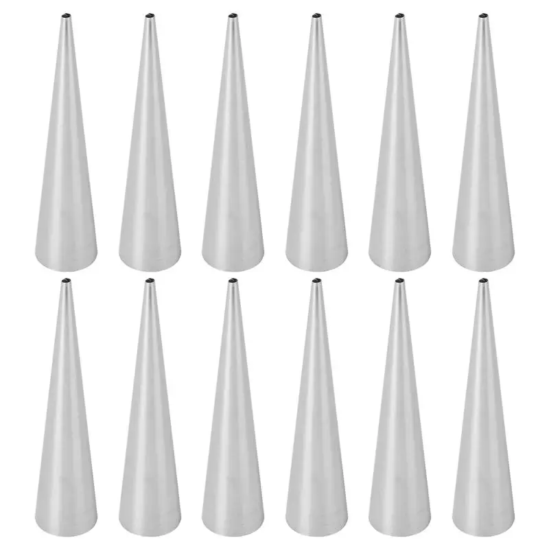 12PCS Stainless Steel Pastry Cream Horn Molds Conical Tube Cone Pastry Roll Horn Mould Kitchen Baking Coil Tool
12PCS Stainless Steel Pastry Cream Horn Molds Conical Tube Cone Pastry Roll Horn Mould Kitchen Baking Coil Tool