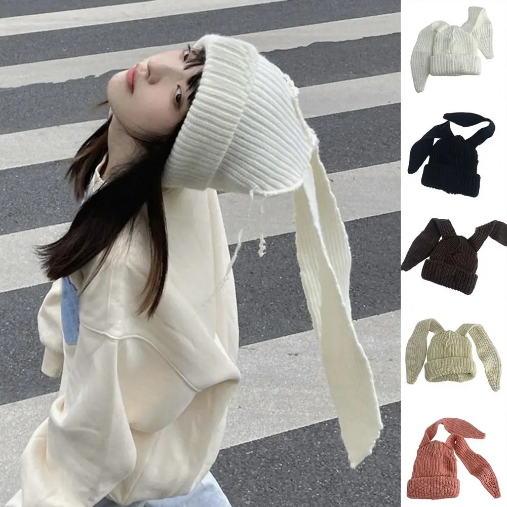Long Bunny Ears Breathable Cold Resistant Couple Solid Color Woolen Knitted Beanie Hat Winter Hat for Daily Life
Long Bunny Ears Breathable Cold Resistant Couple Solid Color Woolen Knitted Beanie Hat Winter Hat for Daily Life