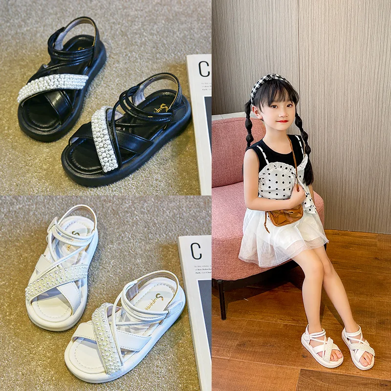 Girls sandals 2022 spring summer new children's non-slip soft-soled princess shoes little girl Korean version cross Roman shoes
Girls sandals 2022 spring summer new children's non-slip soft-soled princess shoes little girl Korean version cross Roman shoes