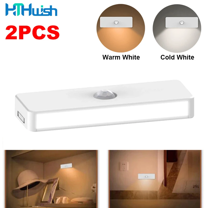 2PCS Motion Sensor Night Light Wireless LED Cabinet Lights USB Rechargeable PIR Intelligent Induction Lamp Staircase Lighting 5V
2PCS Motion Sensor Night Light Wireless LED Cabinet Lights USB Rechargeable PIR Intelligent Induction Lamp Staircase Lighting 5V
