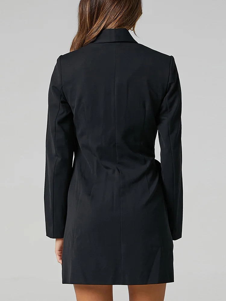 Женское платье с поясом, элегантное офисное платье мини черного цвета с отложным воротником и длинным рукавом, 2022
Женское платье с поясом, элегантное офисное платье мини черного цвета с отложным воротником и длинным рукавом, 2022