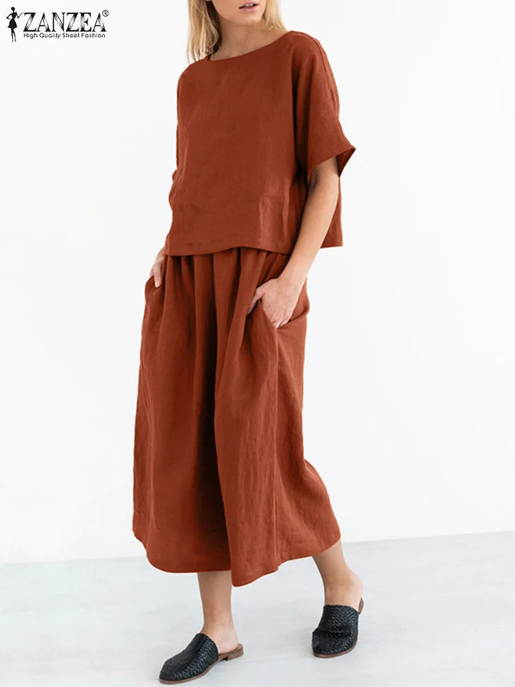 2022 kaftan Long Sleeve Blouses and Pants Sets Women Casual Loose Suits ZANZEA Solid Tops Female Elastic Waist Trousers 2PCS
2022 kaftan Long Sleeve Blouses and Pants Sets Women Casual Loose Suits ZANZEA Solid Tops Female Elastic Waist Trousers 2PCS