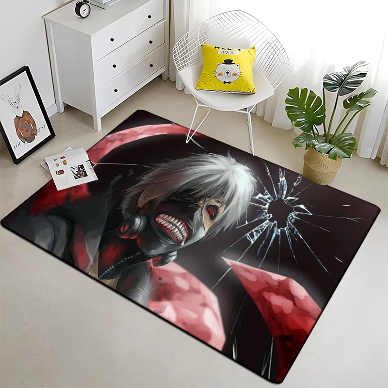 

Hot Anime Tokyo Ghoul Printed Carpet for Living Room Large Area Rug Soft Carpet Home Decoration Yoga Mats Boho Rugs Dropshipping