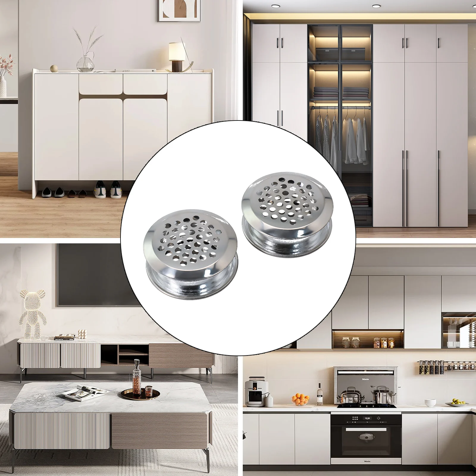 2pcs Air Vent Grille Stainless Steel Round Mesh Hole Wardrobe Cabinet Metal Ventilation Plugs For Offices Conference Rooms
2pcs Air Vent Grille Stainless Steel Round Mesh Hole Wardrobe Cabinet Metal Ventilation Plugs For Offices Conference Rooms