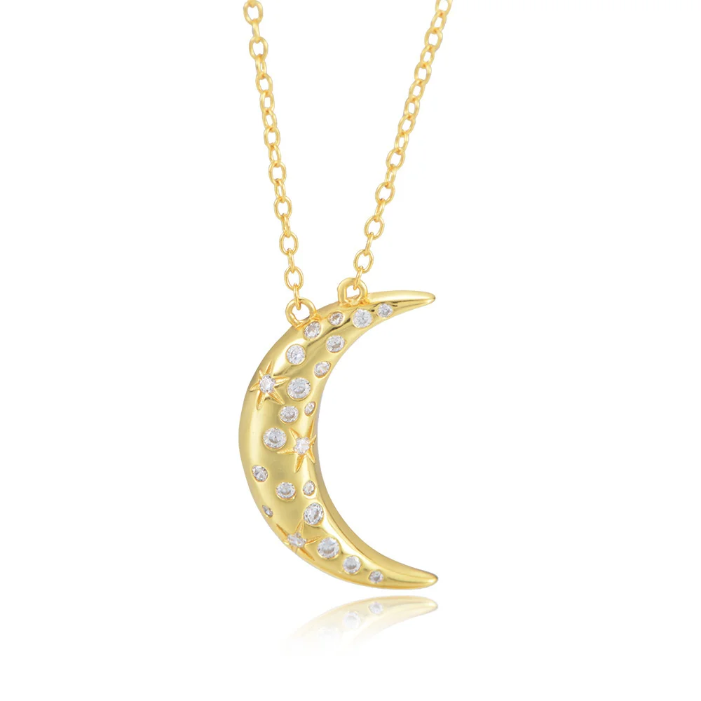 Korean S925 Sterling Silver Gold Choker Necklace Ins Style Design Simple Versatile Diamond Name Inlaid Moon Female Collarbone
Korean S925 Sterling Silver Gold Choker Necklace Ins Style Design Simple Versatile Diamond Name Inlaid Moon Female Collarbone