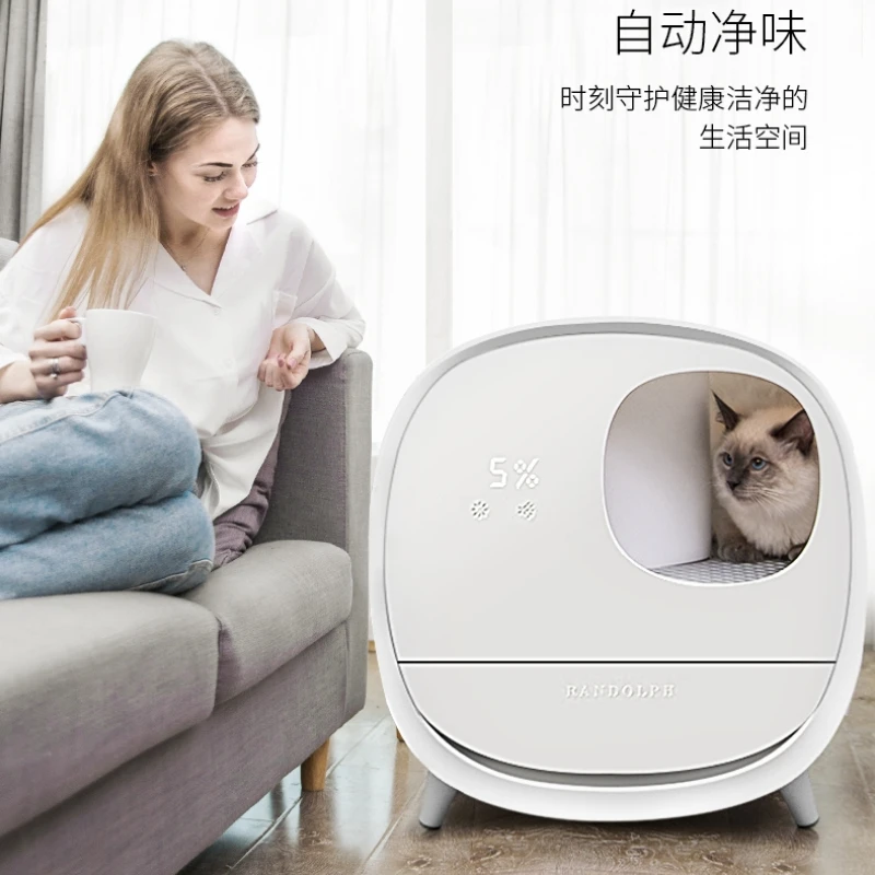 Intelligent Deodorization Cat Litter Basin Fully Enclosed Automatic Drawer Toilet Extra Large Splash-proof Cat Products
Intelligent Deodorization Cat Litter Basin Fully Enclosed Automatic Drawer Toilet Extra Large Splash-proof Cat Products