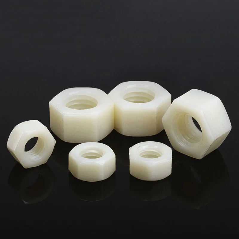 10Pcs Grade 4.8 Hexagon Nut M2 M2.5 M3 M4 M5 M6 M8 M10 M12 M14 M16 M18 M20 White Insulation Plastic Nylon Hex Nut For Bolt Screw
10Pcs Grade 4.8 Hexagon Nut M2 M2.5 M3 M4 M5 M6 M8 M10 M12 M14 M16 M18 M20 White Insulation Plastic Nylon Hex Nut For Bolt Screw