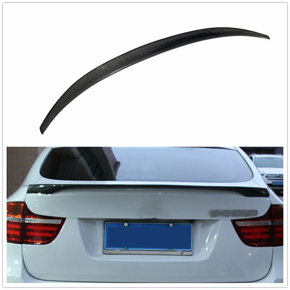 

For BMW E71 X6 F16 MP Style Rear Spoiler Wing 2008-2013 Real Carbon Fiber Car Trunk Decklid Flap Lip Splitter Tailgate Lid Trim