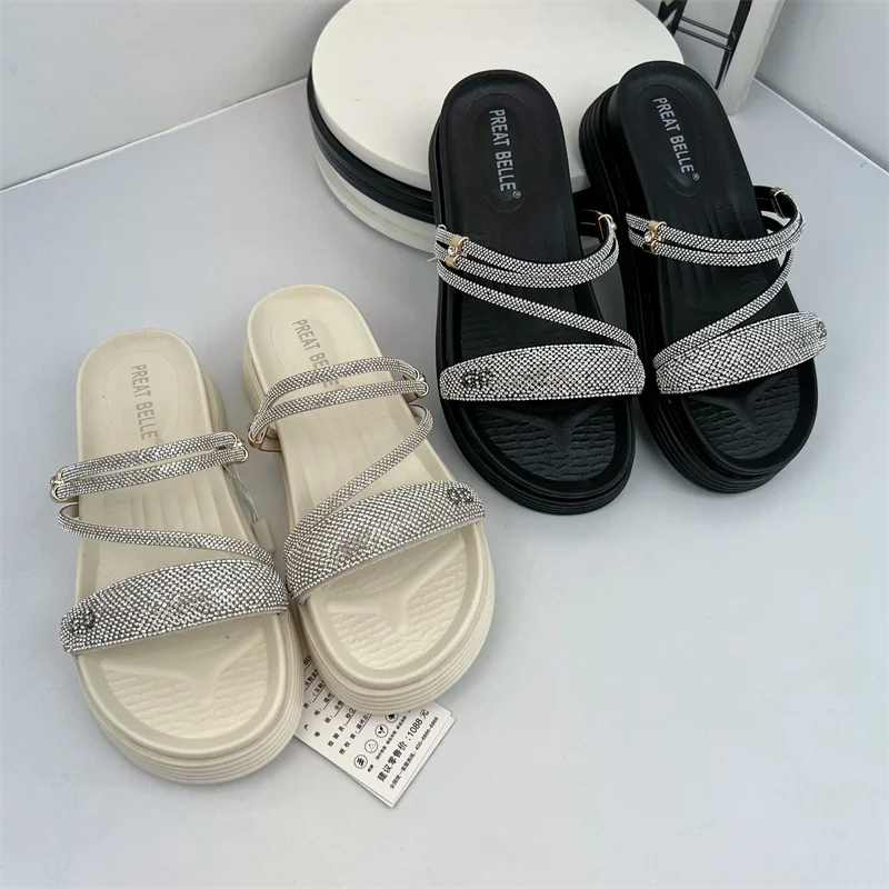 Туфли с перекрестной шнуровкой на средней платформе, повседневные шлепанцы, роскошная обувь с блестками, ПУ, резина, микрофибра, большие размеры 
Туфли с перекрестной шнуровкой на средней платформе, повседневные шлепанцы, роскошная обувь с блестками, ПУ, резина, микрофибра, большие размеры