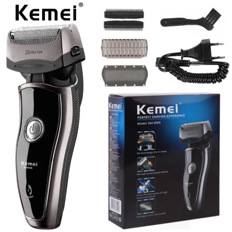 Kemei Original km-8009 Men's Electric Foil Shaver with 2 Spare Shaver Heads Rechargeable Cordless Shaver
Kemei Original km-8009 Men's Electric Foil Shaver with 2 Spare Shaver Heads Rechargeable Cordless Shaver