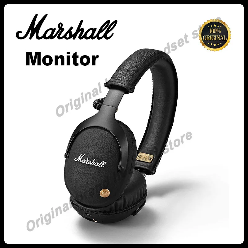 

Original Marshall Monitor Bluetooth Wireless Over-Ear Headphone Rock Earphones Noise-Isolating Deep Bass Sport Gaming Headse