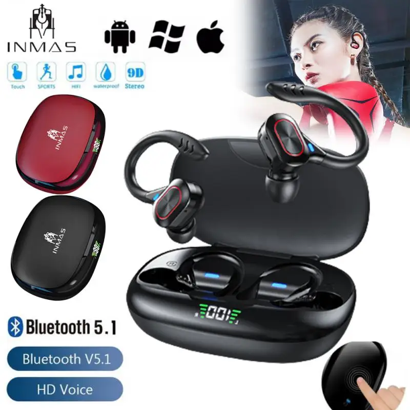 Новая спортивная Беспроводная Bluetooth-гарнитура INMAS с микрофоном, водонепроницаемая гарнитура с ушным крючком, Hi-Fi стерео Музыкальная гарниту... 
Новая спортивная Беспроводная Bluetooth-гарнитура INMAS с микрофоном, водонепроницаемая гарнитура с ушным крючком, Hi-Fi стерео Музыкальная гарниту...