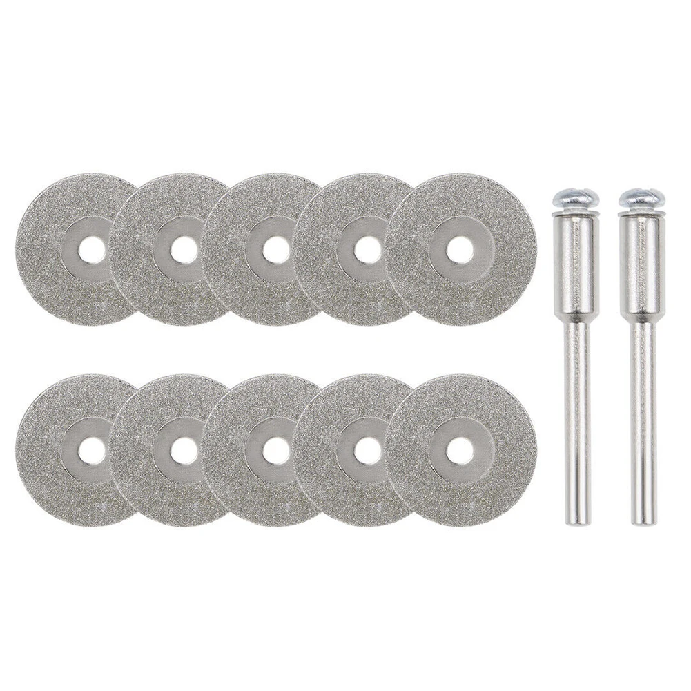 10Pcs 18mm Diamond Cutting Discs And 2pcs Arbor Shaft Diamond Grinding Wheel Rotary Cutting Discs Circular Saw Blade Abrasive
10Pcs 18mm Diamond Cutting Discs And 2pcs Arbor Shaft Diamond Grinding Wheel Rotary Cutting Discs Circular Saw Blade Abrasive