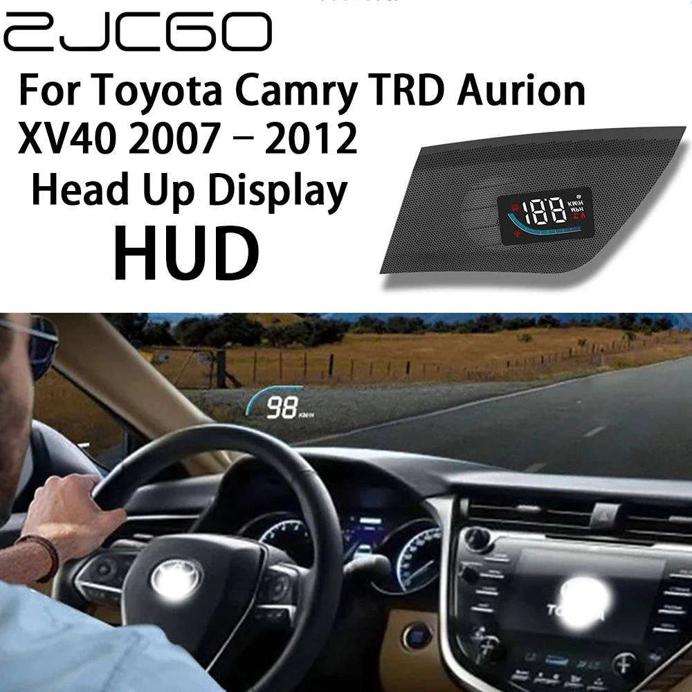 

ZJCGO Auto HUD Display Car Projector Alarm Head Up Display Speedometer Windshield for Toyota Camry TRD Aurion XV40 2007~2012