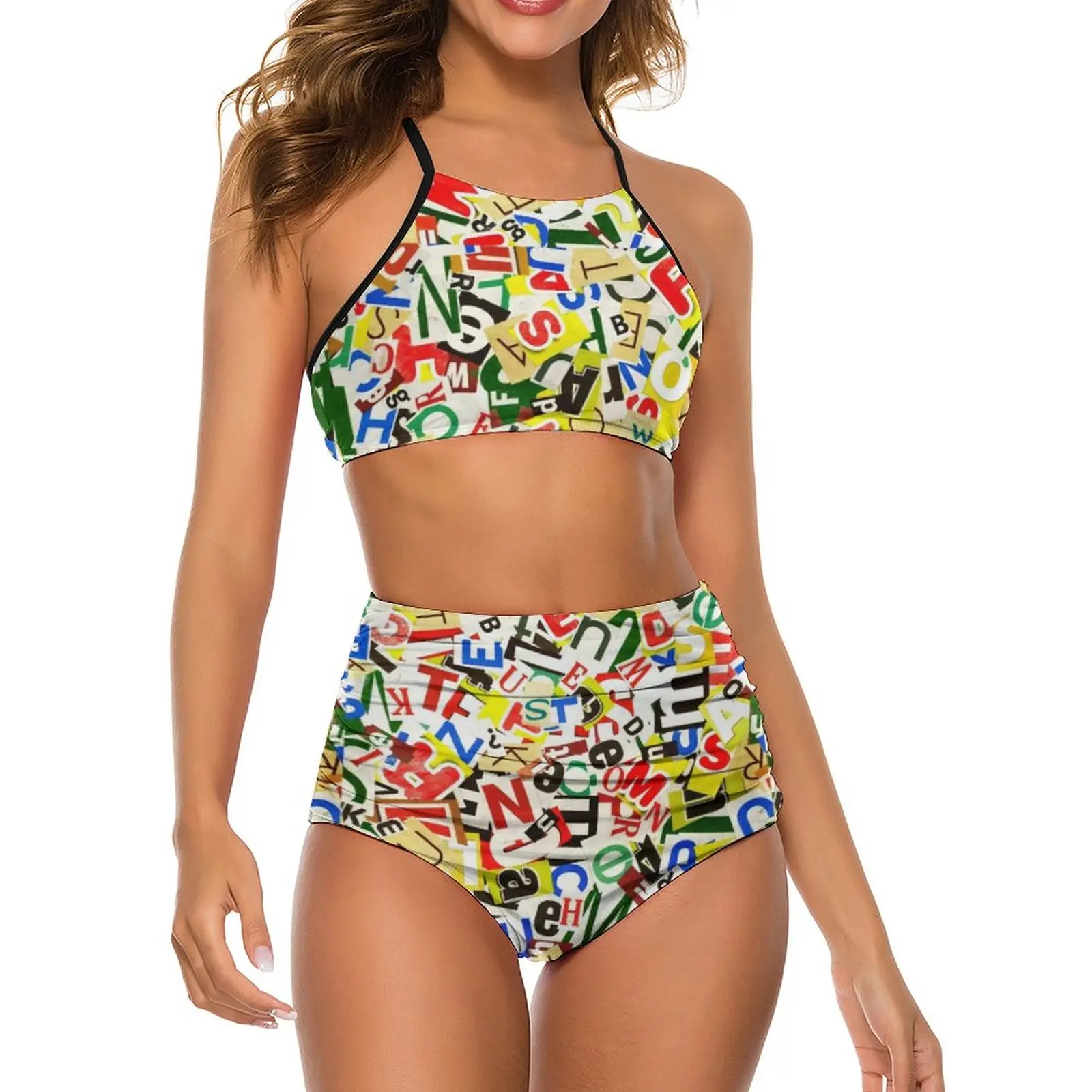 Abstract Letters Bikini Swimsuit Colorful Alphabet High Waist Swimwear Sexy Stylish Bikinis Set Female Push Up Feminine Bikinis
Abstract Letters Bikini Swimsuit Colorful Alphabet High Waist Swimwear Sexy Stylish Bikinis Set Female Push Up Feminine Bikinis