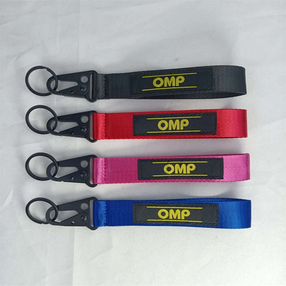 

Jdm Car Keychain Moto Keyring for OMP Auto Wristband Key Tag Gadget Pattern Automotive Motorcycle Men Accessories