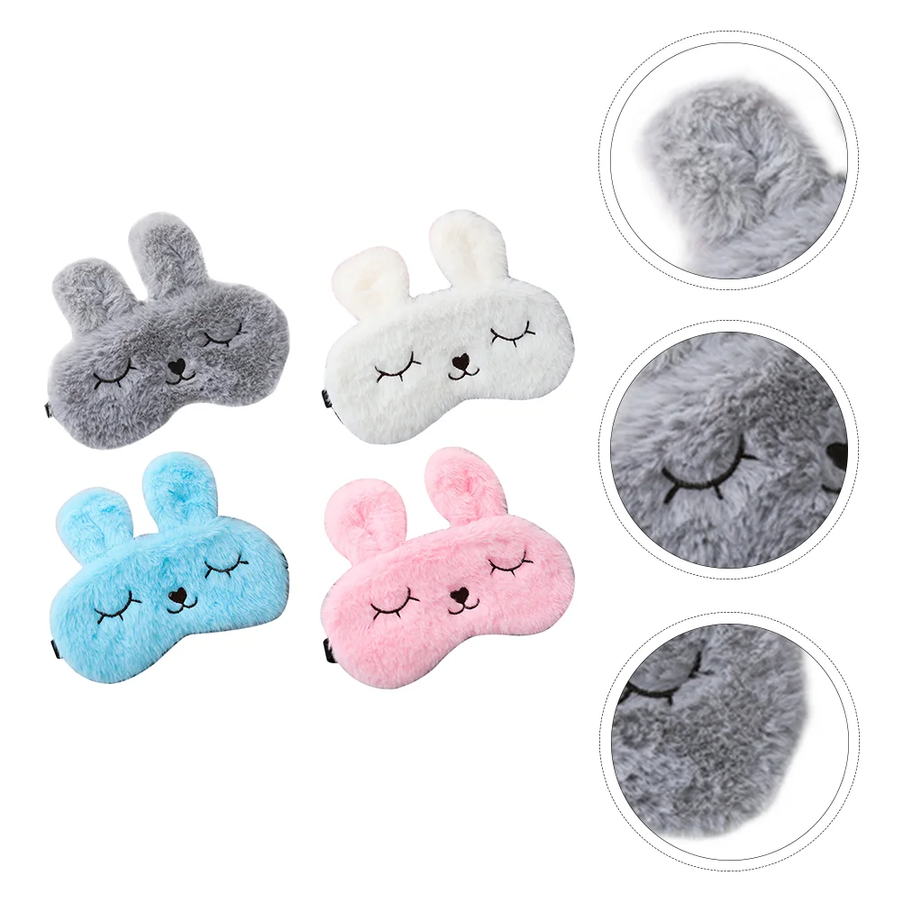 Plush Rabbit Sleeping Eye: 4pcs Cartoon Rabbit Eye Blindfold Eye Shade Cover for Home
Plush Rabbit Sleeping Eye: 4pcs Cartoon Rabbit Eye Blindfold Eye Shade Cover for Home