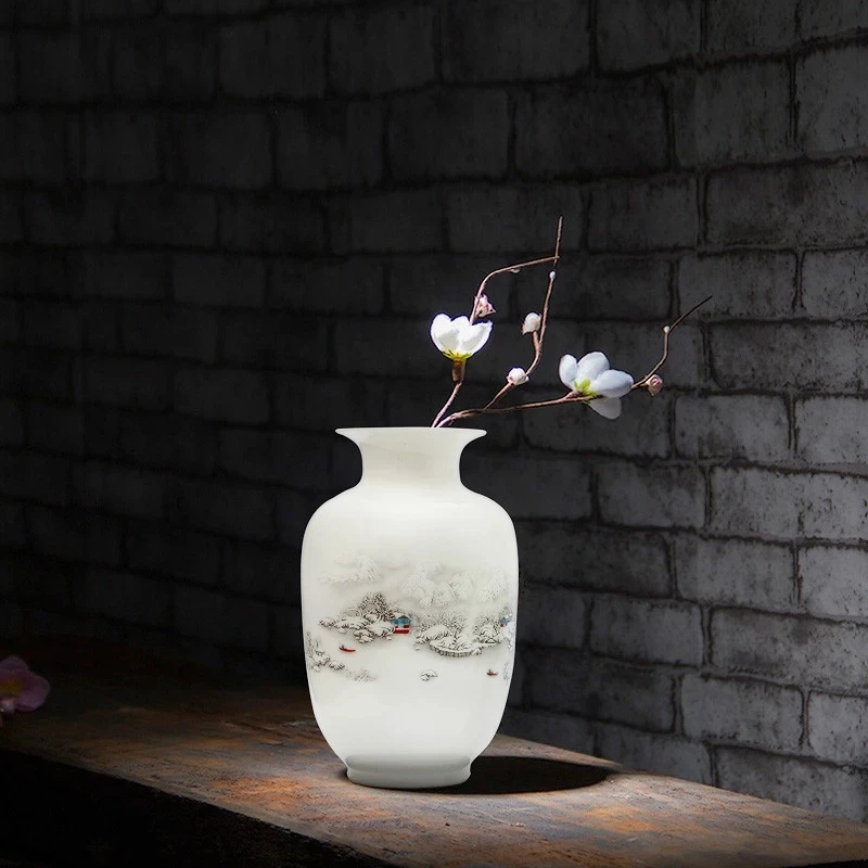 Jingdezhen Elegance Antique Snow Scenery Vase Ancient Ways Ceramic Vase For Artificial Flower Decoration Vases
Jingdezhen Elegance Antique Snow Scenery Vase Ancient Ways Ceramic Vase For Artificial Flower Decoration Vases