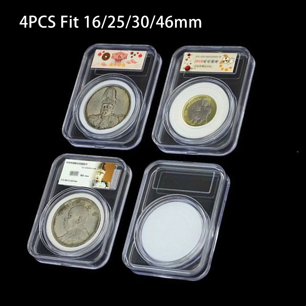 4Pcs Universal Coin Display Slab Storage Box Case For Coins Medals Holder Container Collection Supplies Box Holder
4Pcs Universal Coin Display Slab Storage Box Case For Coins Medals Holder Container Collection Supplies Box Holder