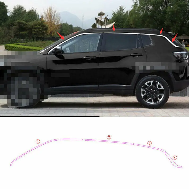 Fit For Jeep Compass 2017-2020 Chrome Window Upper Molding Trim Decoration Strip
Fit For Jeep Compass 2017-2020 Chrome Window Upper Molding Trim Decoration Strip