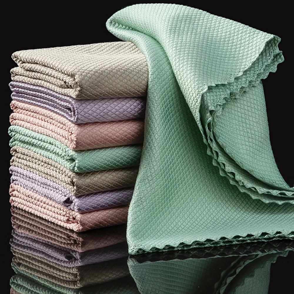 Microfiber glass cleaning cloth rag lint-free for windows car kitchen mirror no trace reusable fish scale rag polishing
Microfiber glass cleaning cloth rag lint-free for windows car kitchen mirror no trace reusable fish scale rag polishing