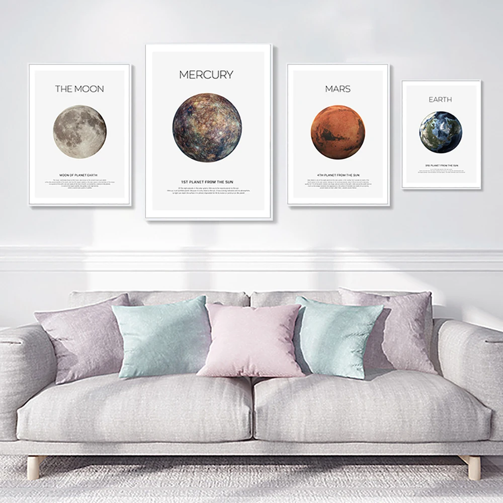 Modern Simple Moon Earth Mercury Mars Poster And Printed Canvas Painting Wall Art Picture For Living Room Home Decor Frameless
Modern Simple Moon Earth Mercury Mars Poster And Printed Canvas Painting Wall Art Picture For Living Room Home Decor Frameless