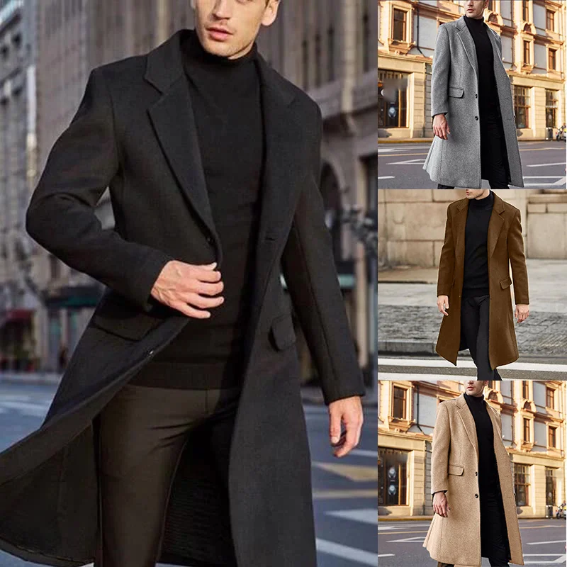 Winter Warm Formal Wool Coat For Men Long Jacket Overcoat Fashion Trench Cardigan Solid Color Label Collar Outwear Male
Winter Warm Formal Wool Coat For Men Long Jacket Overcoat Fashion Trench Cardigan Solid Color Label Collar Outwear Male