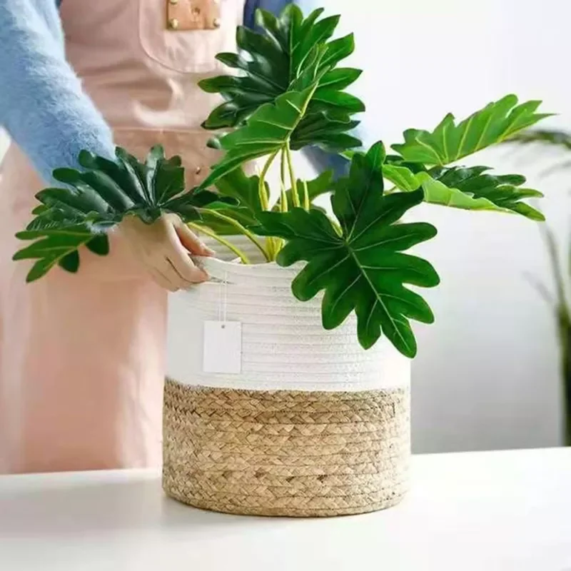 Hand Woven Planter Basket Indoor Outdoor Flower Pot Plant Container Laundry Toy Storage Home Decoration 3 Sizes
Hand Woven Planter Basket Indoor Outdoor Flower Pot Plant Container Laundry Toy Storage Home Decoration 3 Sizes