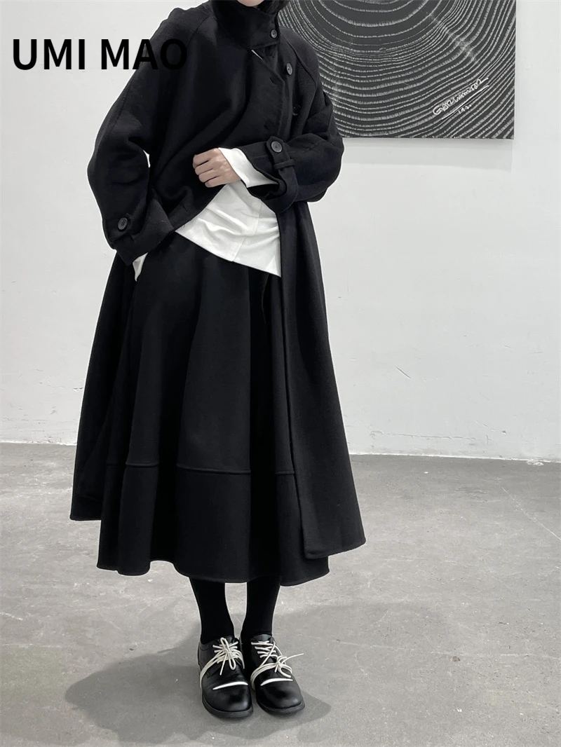UMI MAO Yamamoto Dark Autumn Winter Casual Wool Tweed Long Coat Female Overcoat Medium-length Outwear Men Women Jackets Femme 
UMI MAO Yamamoto Dark Autumn Winter Casual Wool Tweed Long Coat Female Overcoat Medium-length Outwear Men Women Jackets Femme