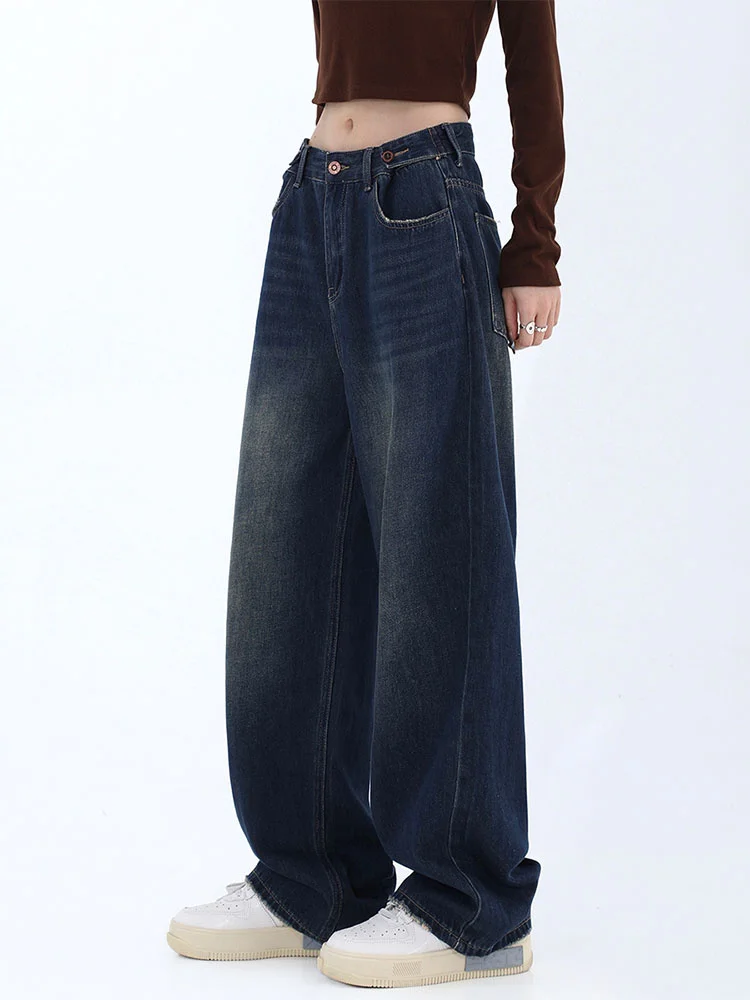 American Style Vintage Women Retro Wash Gradient Denim Pants High Waist Loose Wide Leg Lady Classic Jean Trousers Harajuku Chic
American Style Vintage Women Retro Wash Gradient Denim Pants High Waist Loose Wide Leg Lady Classic Jean Trousers Harajuku Chic
