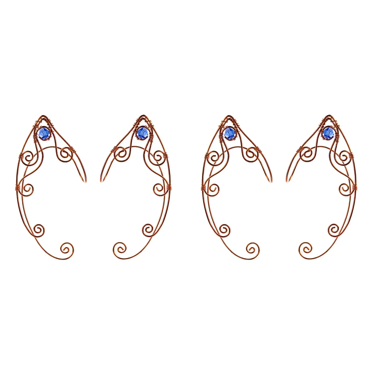 

2 Pairs Ear Cuffs Elf Fairy Earrings Cuff Wrap Clip-on Earrings for Women Girls