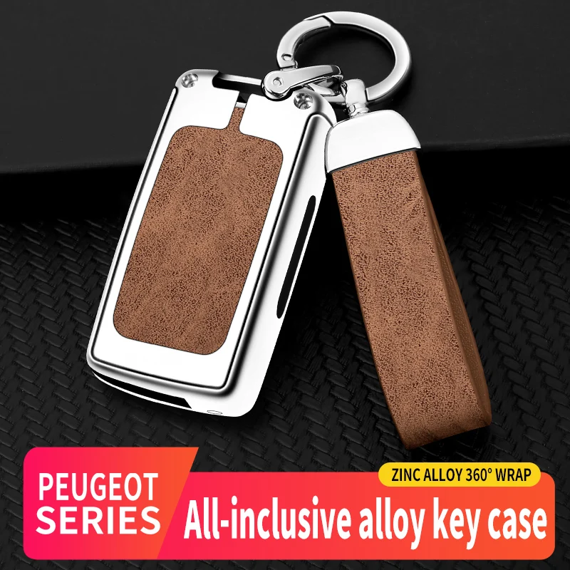 Leather Zinc Alloy Car Remote Control Key Case Cover Shell For Peugeot 306 407 807 Car Remote Key Shell Holder Auto Accessories 
Leather Zinc Alloy Car Remote Control Key Case Cover Shell For Peugeot 306 407 807 Car Remote Key Shell Holder Auto Accessories