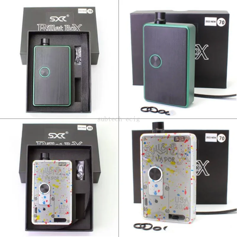 

SXK BB Billet Box Vapor DNA 60W 70W AIO Mod Kit With Unicorn Poo Rev USB Port DNA60 Chipset 5.5ml Capacity Boro Tank 2023 Logo