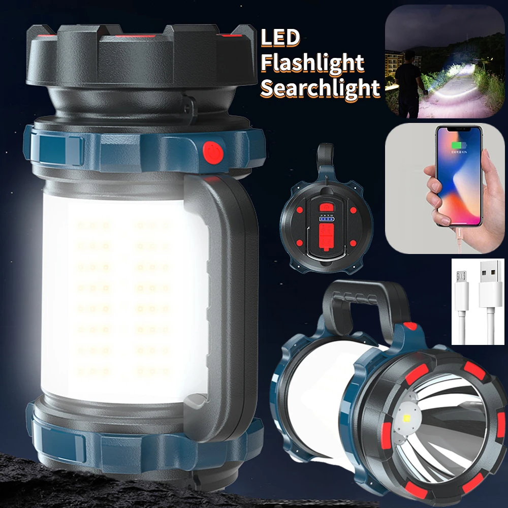 High Power LED Flashlight Powerful USB Rechargeable Torch Lamp Portable Power Bank Outdoor Camping Lantern Handheld Searchlight
High Power LED Flashlight Powerful USB Rechargeable Torch Lamp Portable Power Bank Outdoor Camping Lantern Handheld Searchlight