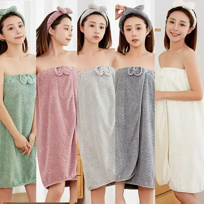 4-piece Set Bath Towel Comfy Absorbent Microfiber Women's Version Tube Top Bow Bath Dress Shower Sauna Spa Body Robe Towel
4-piece Set Bath Towel Comfy Absorbent Microfiber Women's Version Tube Top Bow Bath Dress Shower Sauna Spa Body Robe Towel