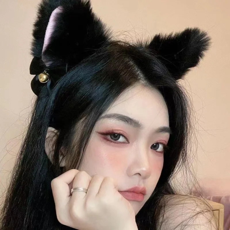 2023 Cat Ears Plush Bell Headband Elegant Temperament Go Out Photo Pressure Hair Accessories for Women 
2023 Cat Ears Plush Bell Headband Elegant Temperament Go Out Photo Pressure Hair Accessories for Women