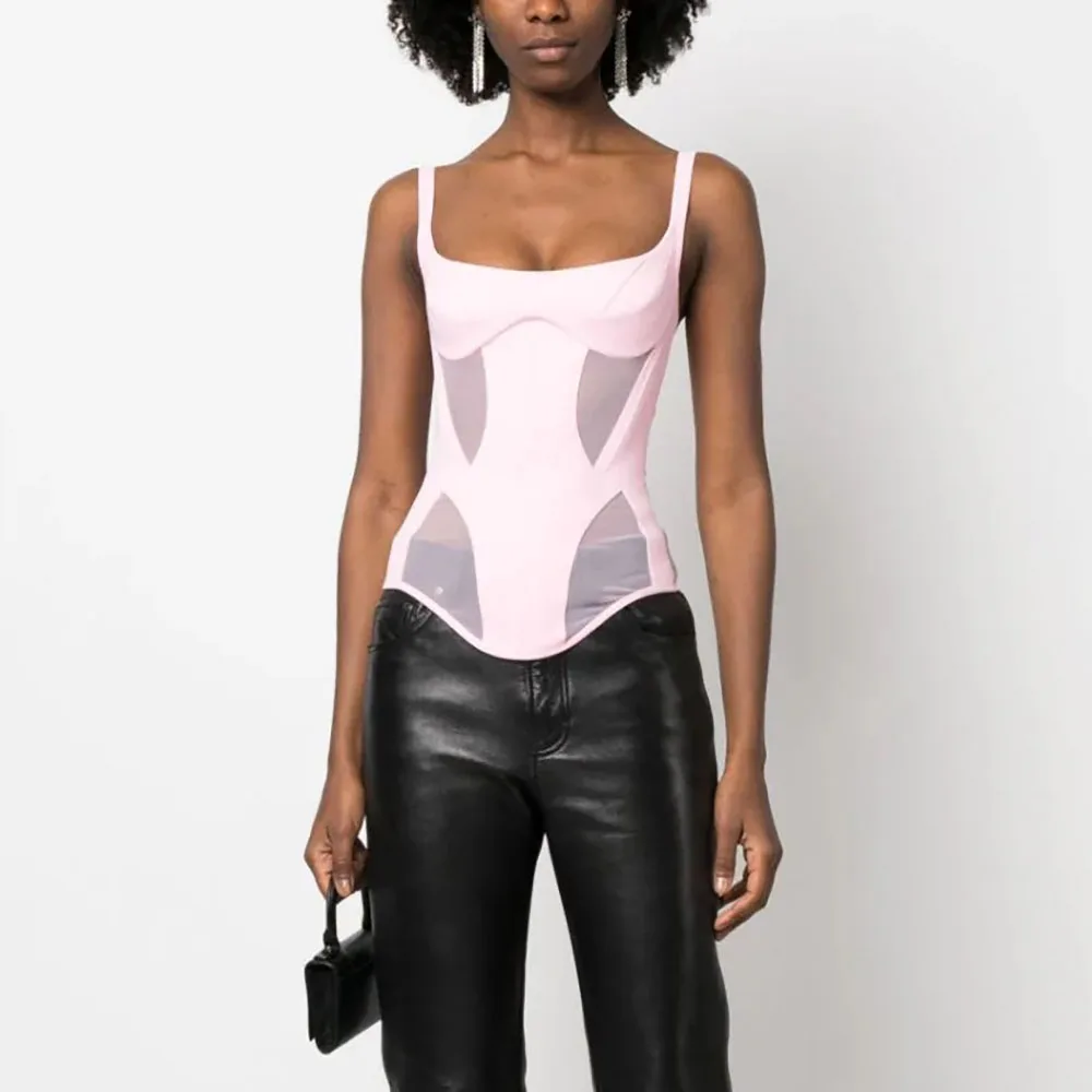 2023 Spring And Summer New Women's Tank Top Y2k See-through Mesh Stitching Fashion Sexy Casual Hundred Undershirt Tops
2023 Spring And Summer New Women's Tank Top Y2k See-through Mesh Stitching Fashion Sexy Casual Hundred Undershirt Tops
