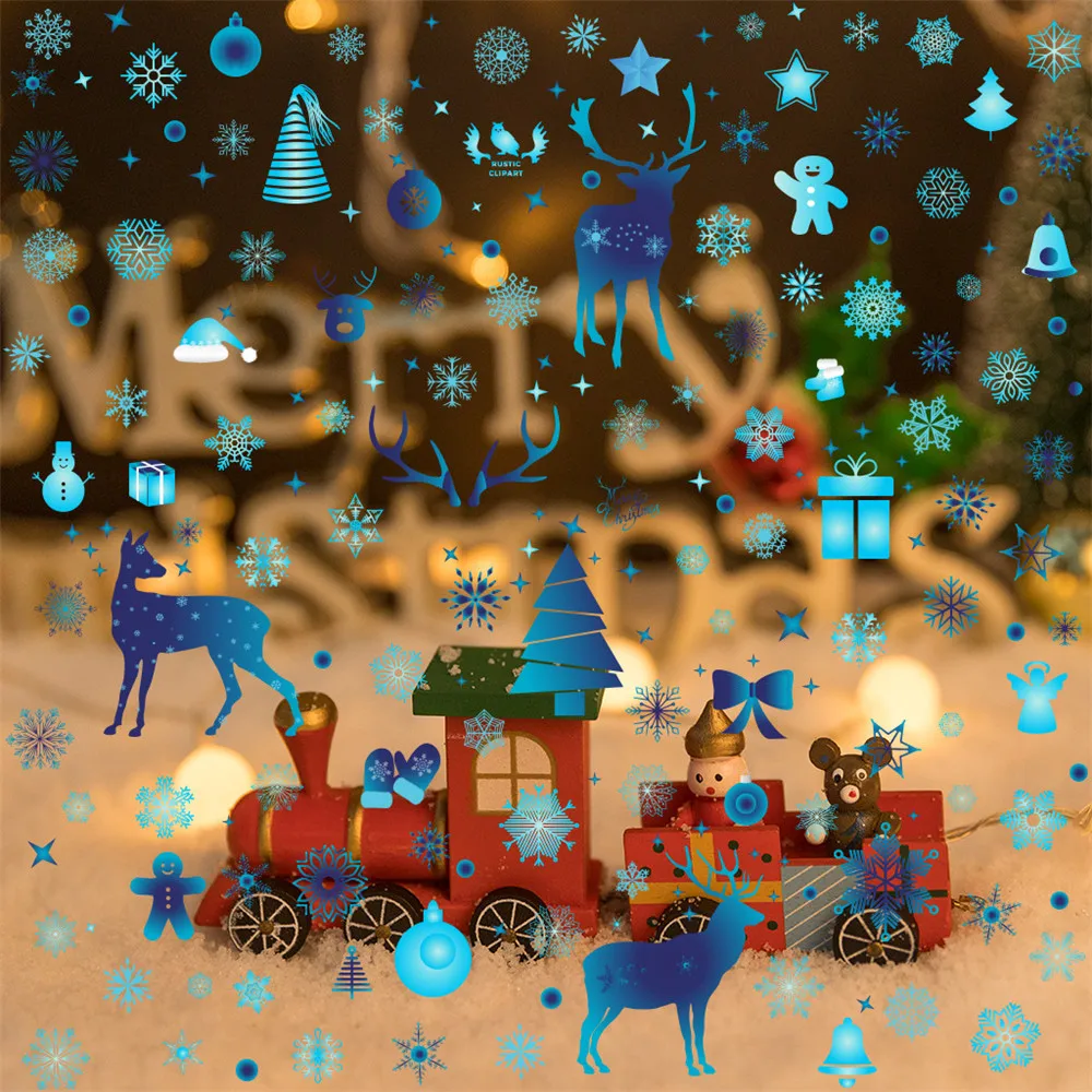 Фотонаклейка, Электростатическая пленка, синяя Снежинка, лось, наклейка, рождественские украшения для дома, наклейки для детской комнаты
Фотонаклейка, Электростатическая пленка, синяя Снежинка, лось, наклейка, рождественские украшения для дома, наклейки для детской комнаты