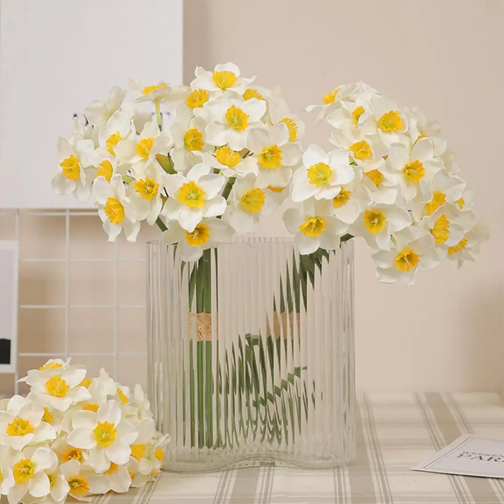 NEW 6pcs/bunch Artificial Fake Flowers Bouquet Pastoral Style Narcissus Daffodil Artificial Plants
NEW 6pcs/bunch Artificial Fake Flowers Bouquet Pastoral Style Narcissus Daffodil Artificial Plants
