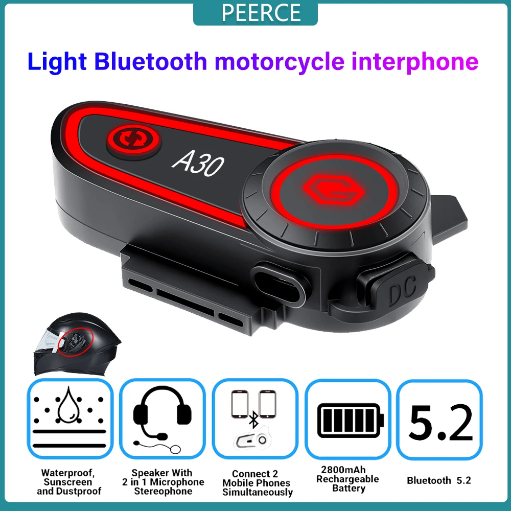 Atmosphere Light Bluetooth Motorcycle Lnterphone Helmet Headset BT 5.2 Wireless Communication Interphone Voice Music Speaker
Atmosphere Light Bluetooth Motorcycle Lnterphone Helmet Headset BT 5.2 Wireless Communication Interphone Voice Music Speaker