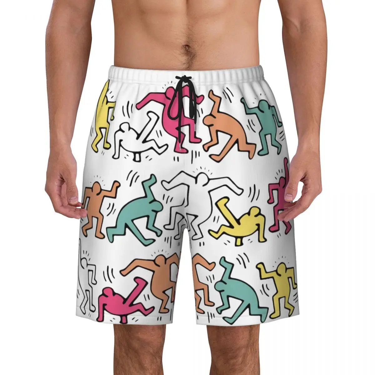 

Вечерние мужские плавки для плавания, пляжная одежда, быстросохнущие пляжные шорты с геометрическим рисунком