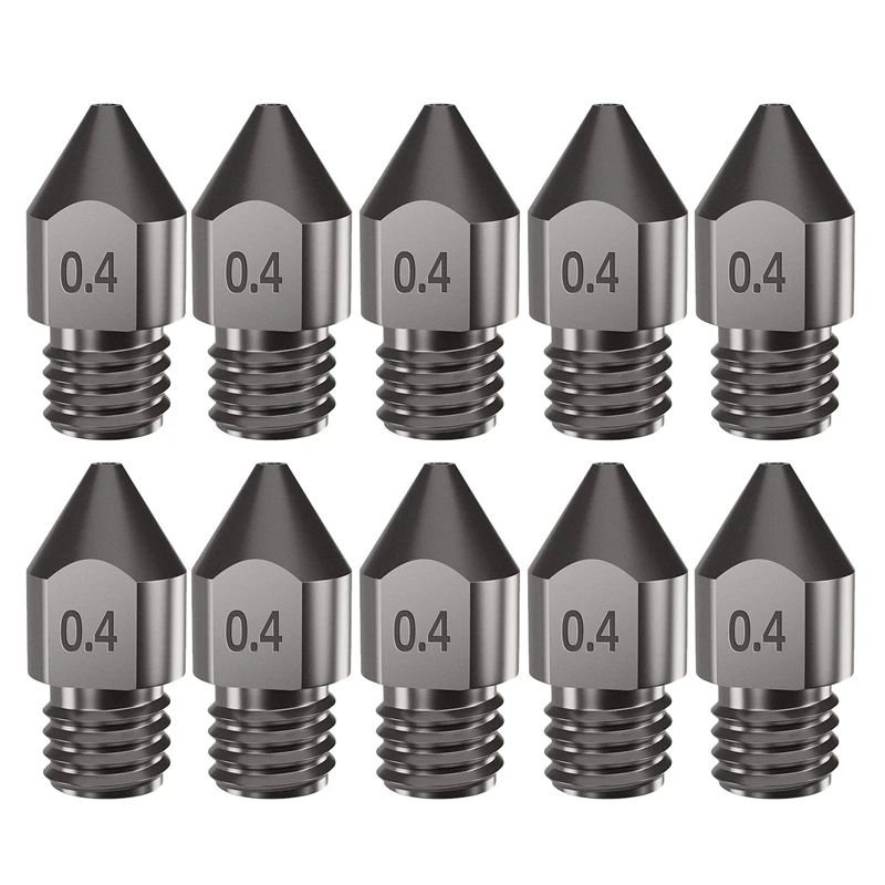 10 Pcs 0.4/1.75Mm Thread Extruder Super Hard And Wear-Resistant MK8 Nozzle Print Head For 3D Printer Accessories
10 Pcs 0.4/1.75Mm Thread Extruder Super Hard And Wear-Resistant MK8 Nozzle Print Head For 3D Printer Accessories