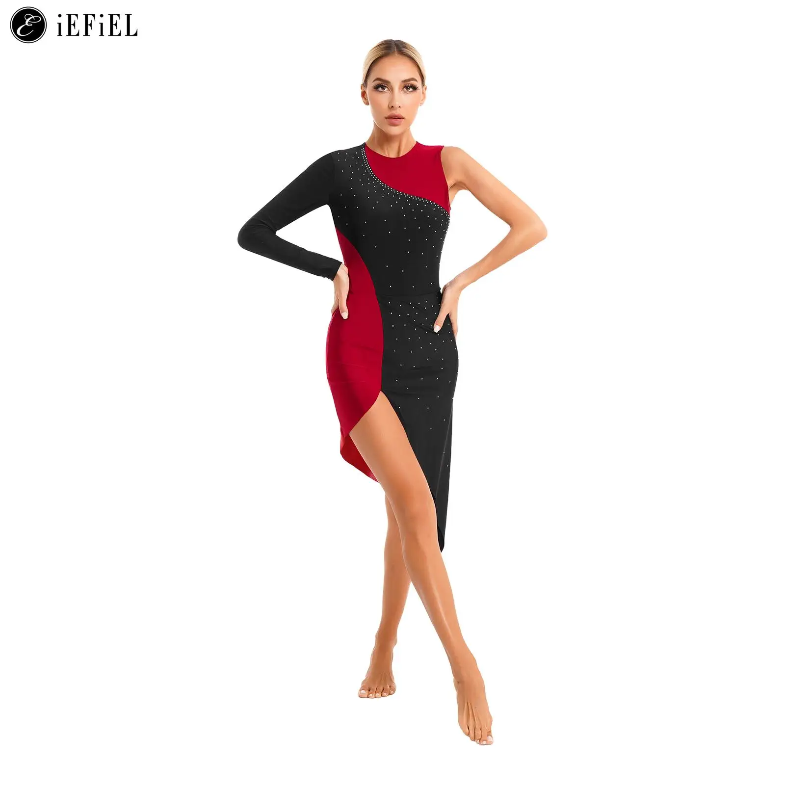 Womens Glitter Rhinestone One Shoulder Figure Skating Asymmetrical Dress Lyrical Tango Jazz Dance Stage Performance Costume
Womens Glitter Rhinestone One Shoulder Figure Skating Asymmetrical Dress Lyrical Tango Jazz Dance Stage Performance Costume
