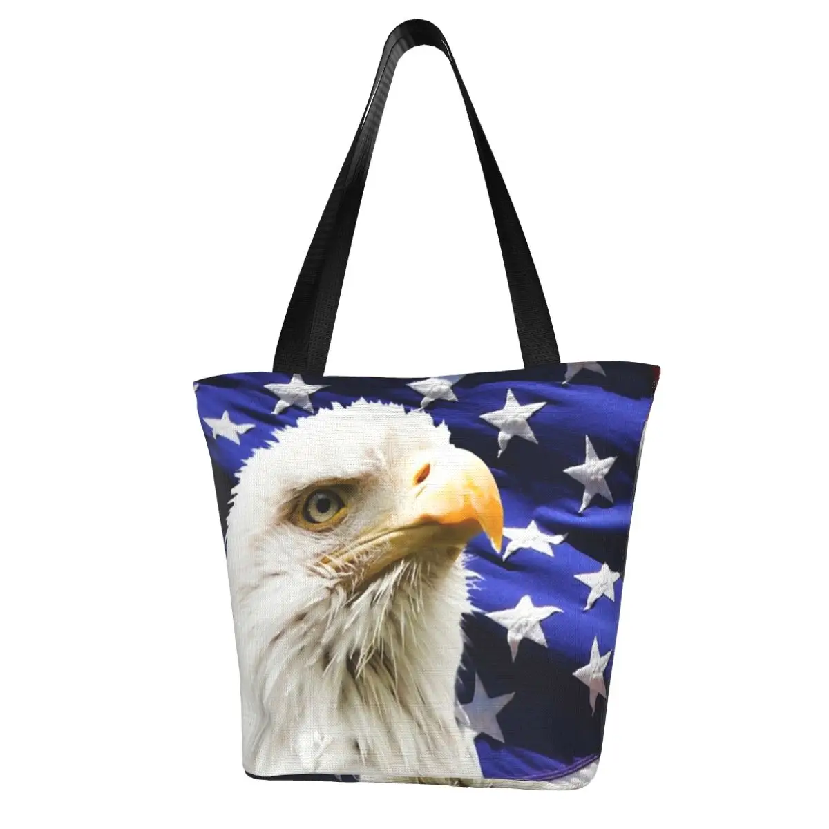 American Bald Flag Eagle Shopping Bag Spirit Star Print National Bird Female Gifts Handbags Aesthetic Polyester Work Bags
American Bald Flag Eagle Shopping Bag Spirit Star Print National Bird Female Gifts Handbags Aesthetic Polyester Work Bags
