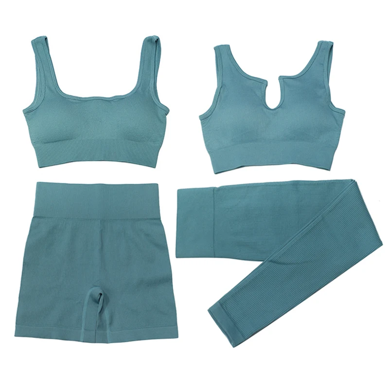 2/4PCS Ribbed Seamless Yoga Set Sport Outfit For Woman Gym Clothing Sport Bra High Waist Shorts Yoga Leggings Running Sportswear
2/4PCS Ribbed Seamless Yoga Set Sport Outfit For Woman Gym Clothing Sport Bra High Waist Shorts Yoga Leggings Running Sportswear